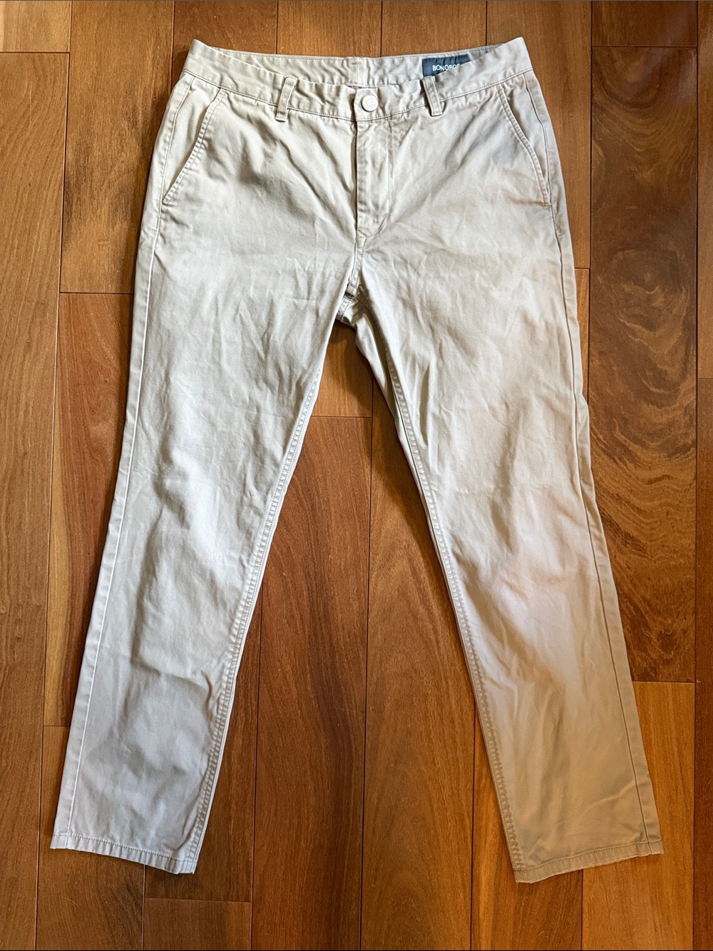 Bonobos 100% Cotton Slim Stretch Chinos in Light Khaki